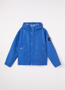 Stone Island Jongens 00008 parka met logo in de kleur Blauw, maat: 12J = 152