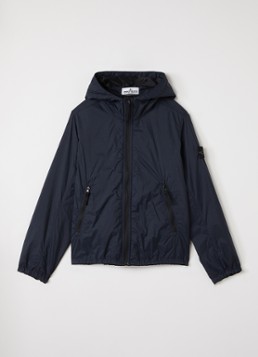 Stone Island Jongens L1S16 jack met ritszakken in de kleur Donkerblauw, maat: 10J = 140