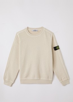 Stone Island Jongens 00012 sweater met logo in de kleur Beige, maat: 8J = 128