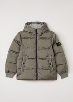 Stone Island Jongens Gewatteerd jack met donsvulling in de kleur Grijs, maat: 14J = 164