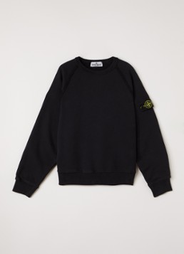 Stone Island Jongens 00007 sweater met logo in de kleur Zwart, maat: 14J = 164