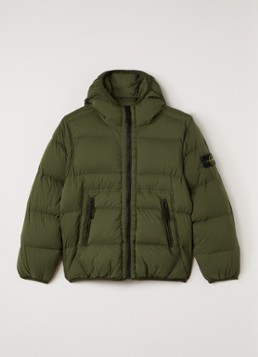 Stone Island Dames Gewatteerd jack met donsvulling in de kleur Legergroen, maat: 14J = 164