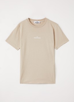 Stone Island Jongens 00005 T-shirt met logo in de kleur Beige, maat: 8J = 128