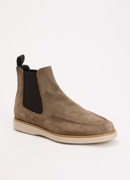 Giorgio Heren Chelsea boot van suède in de kleur Taupe, maat: 45
