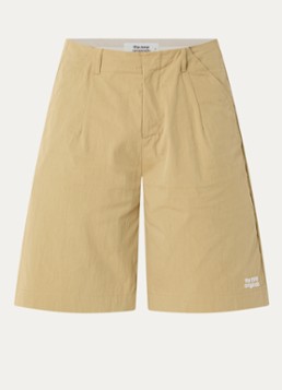 The New Originals Heren Emblem wide fit korte broek met logoborduring in de kleur Khaki, maat: M