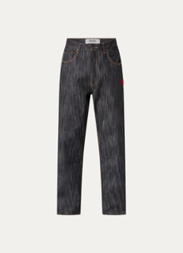 The New Originals Heren 9-dots loose fit jeans met donkere wassing in de kleur Indigo, maat: S