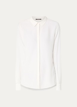 Bruuns Bazaar Dames Lillie Corinna blouse van zijde in de kleur Gebroken wit