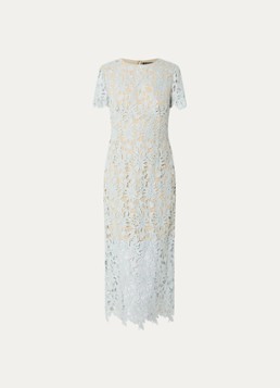 Bruuns Bazaar Dames Sue semi-transparante maxi jurk van kant in de kleur Lichtblauw