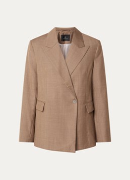 Bruuns Bazaar Dames Willi blazer met klepzakken en schoudervulling in de kleur Bruin