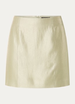 Bruuns Bazaar Dames Sussan mini rok met metallic finish in de kleur Goud