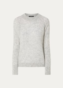 Bruuns Bazaar Dames FluffyBBAma grofgebreide trui in alpaca wolblend in de kleur Lichtroze