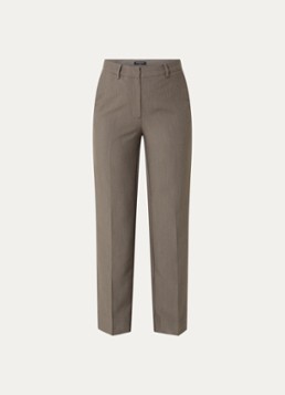 Bruuns Bazaar Dames Cindy high waist flared fit pantalon met steekzakken in de kleur Grijsmele
