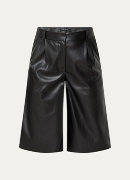 Bruuns Bazaar Dames Winya high waist wide fit shorts met steekzakken in de kleur Zwart