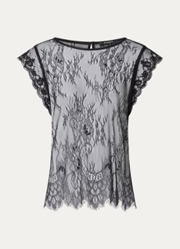 Bruuns Bazaar Dames LaccoBBLisia semi-transparante tuniek van kant in de kleur Zwart