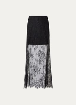 Bruuns Bazaar Dames LaccoBBIna semi-transparante maxi rok van kant in de kleur Zwart