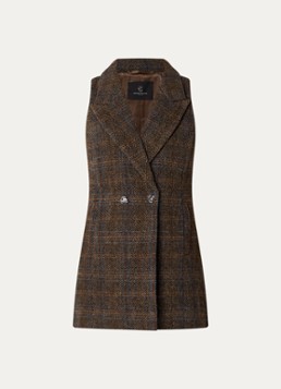 Bruuns Bazaar Dames Aronia gilet van wol met steekzakken in de kleur Lichtbruin
