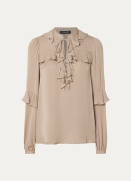 Bruuns Bazaar Dames Kamille tuniek met volant in de kleur Beige