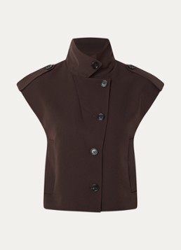Bruuns Bazaar Dames Ruby jack met opstaande kraag in de kleur Donkerbruin