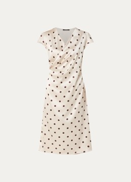 Bruuns Bazaar Dames MatzaBBNeema midi jurk met stippenprint in de kleur Beige