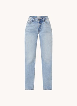 Sofie Schnoor Dames Melika mid waist straight leg jeans met steekzakken in de kleur Indigo