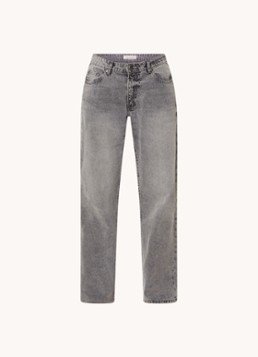 Sofie Schnoor Dames Melika mid waist straight leg jeans met steekzakken in de kleur Grijs