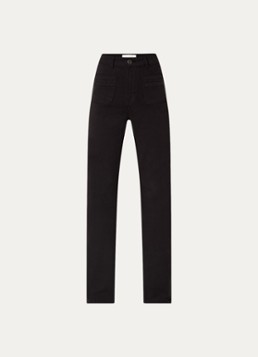 Sofie Schnoor Dames High waist loose fit jeans met opgestikte zakken in de kleur Zwart