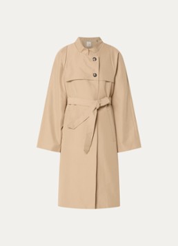 Sofie Schnoor Dames Lizzy a-lijn trenchcoat met steekzakken met ceintuur in de kleur Camel