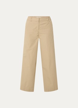 Sofie Schnoor Dames Reine mid waist wide fit chino in de kleur Zand