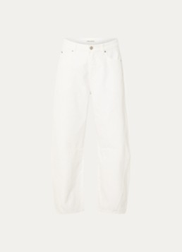 Sofie Schnoor Dames Tomar high waist cropped wide leg jeans met gekleurde wassing in de kleur Gebroken wit