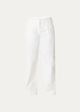 Sofie Schnoor Dames Athenasw mid waist straight fit pantalon in de kleur Wit