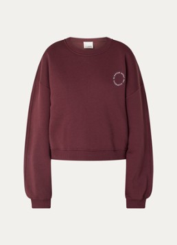 Sofie Schnoor Dames Elin sweater met front- en backprint in de kleur Bordeauxrood