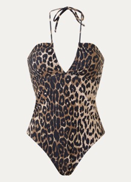 Sofie Schnoor Dames Plunge badpak met uitneembare vulling in de kleur Lichtbruin