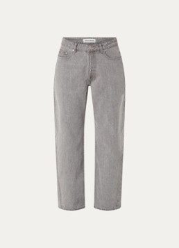 Sofie Schnoor Dames Valencia high waist tapered jeans met gekleurde wassing in de kleur Lichtgrijs