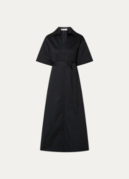 Sofie Schnoor Dames Minasw maxi tuniekjurk met ceintuur in de kleur Zwart
