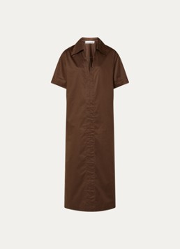Sofie Schnoor Dames Asanasw maxi tuniekjurk met V-hals in de kleur Donkerbruin