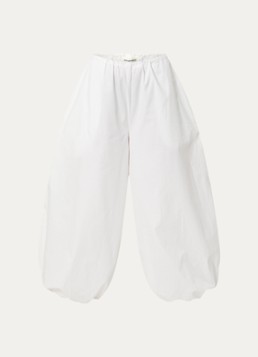 Sofie Schnoor Dames Imirasw low waist balloon fit broek met steekzakken in de kleur Wit