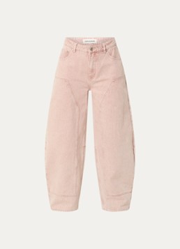 Sofie Schnoor Dames Sonjasw mid waist baloon fit jeans met gekleurde wassing in de kleur Oudroze