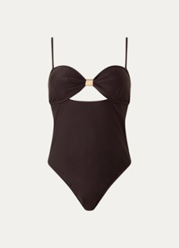 Sofie Schnoor Dames Galiasw badpak met cut-out detail in de kleur Donkerbruin