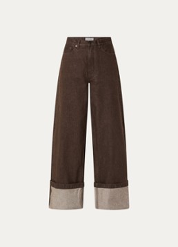Sofie Schnoor Dames Misha high waist wide leg jeans met gekleurde wassing in de kleur Bruin