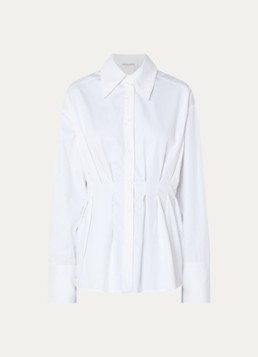 Sofie Schnoor Dames Mikrasw blouse met plooidetail in de kleur Wit
