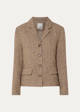 Sofie Schnoor Dames Ellysw blazer van tweed met klepzakken in de kleur Donkerkhaki