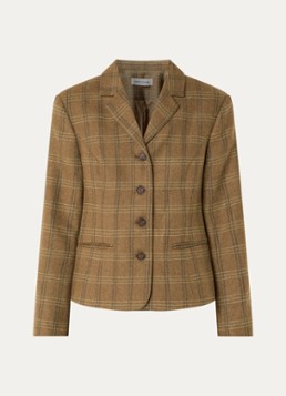 Sofie Schnoor Dames Poppy blazer met ruitdessin en steekzakken in de kleur Bruin