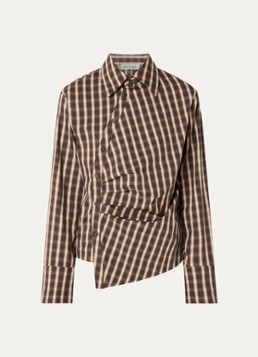 Sofie Schnoor Dames Paige oversized blouse met ruitdessin in de kleur Bruin