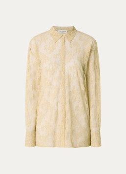 Sofie Schnoor Dames Sylvine semi-transparante oversized blouse in de kleur Beige