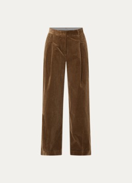 Sofie Schnoor Dames Corlie high waist loose fit broek van corduroy in de kleur Bruin