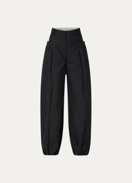 Sofie Schnoor Dames Lumasw high waist tapered fit broek met opgestikte zakken in de kleur Zwart
