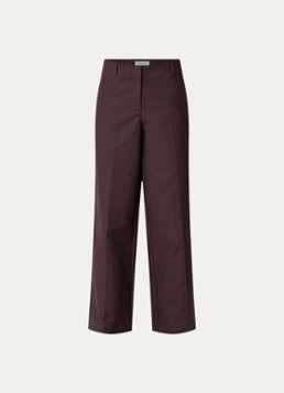 Sofie Schnoor Dames Avauasw high waist wide fit pantalon met steekzakken in de kleur Bruin
