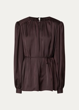 Sofie Schnoor Dames Martheasw tuniek met strikceintuur in de kleur Donkerbruin