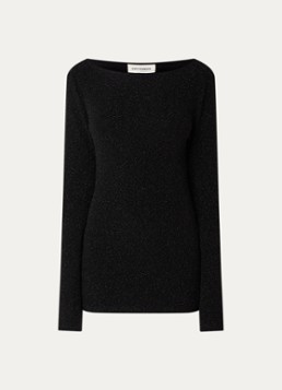 Sofie Schnoor Dames Irenasw top met structuur in de kleur Zwart