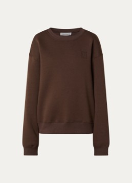 Sofie Schnoor Dames Lusiasw sweater met 3D logo in de kleur Bruin